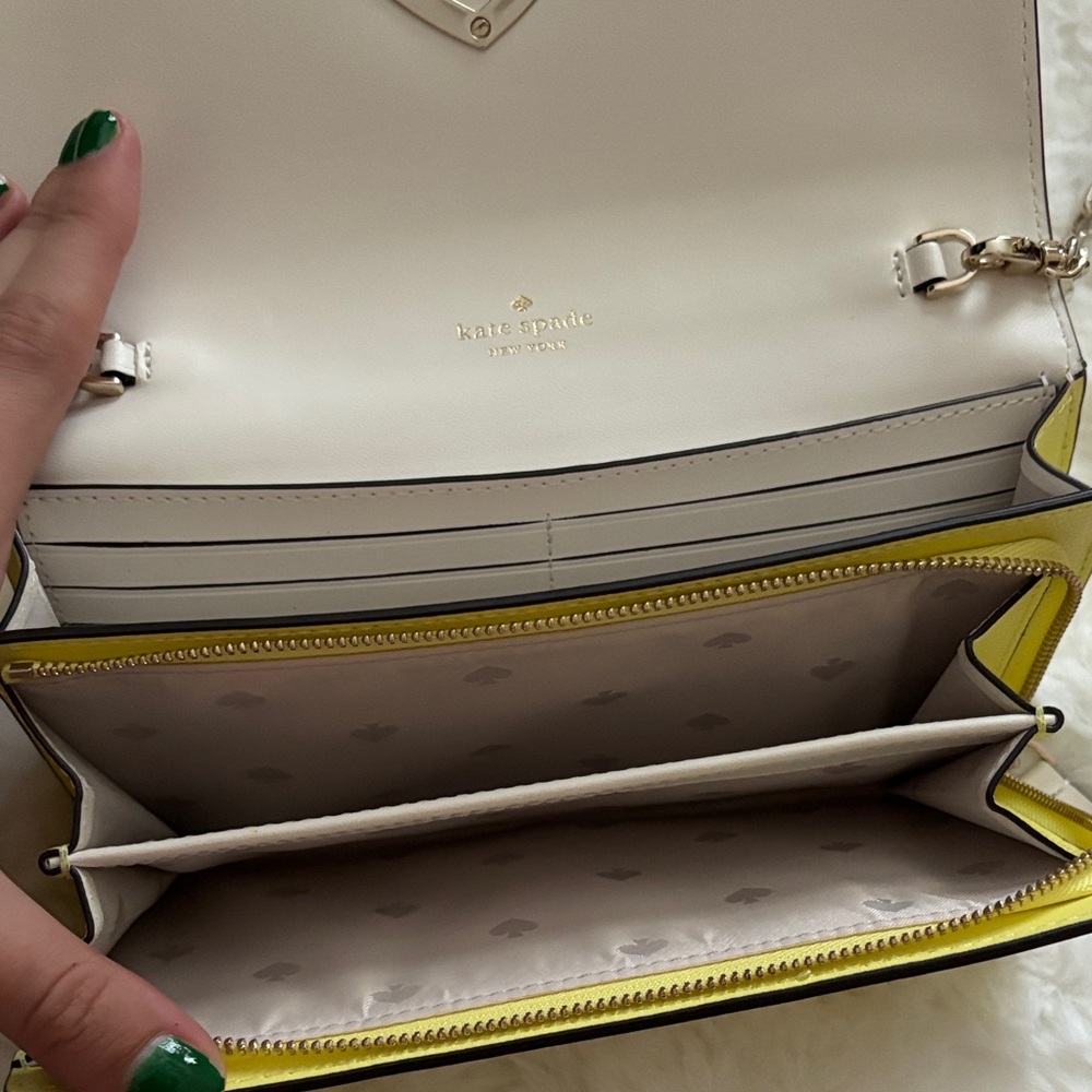 Kate Spade Yellow Crossbody Bag with Chain Strap - Picture 2 of 7